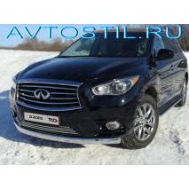 JX35 QX60 2013 Защита передняя овальная длинная 75х42 мм нержавейка