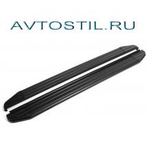 Expedition 2002 Пороги подножки площадки с резиновой накладкой Premium Black