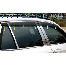 BMW X1 Дефлекторы боковых окон хром молдинг 