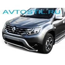 Duster Защита переднего бампера труба волна 57 мм нержавейка