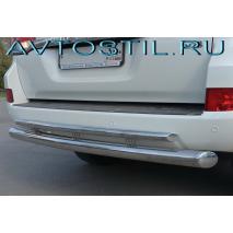 Land Cruiser 200 Защита заднего бампера двойная 76/42 нержавейка