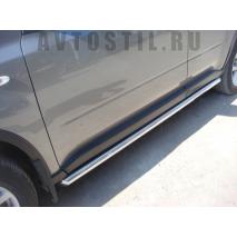 X-trail Защита порога труба 60 мм нержавейка крепеж в комплекте