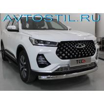 X-Cross 7 Защита передняя нижняя труба овальная 75х42 мм нержавейка