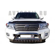 Land Cruiser 200 Кенгурятник низкий 76/60 мм с защитой картера 42 мм Акула