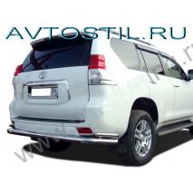 Prado 150 Задняя защита труба с углами 76/42 мм нержавейка