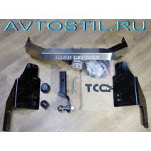 Land Cruiser 200 ТСУ фаркоп надпись Land Cruiser съемный квадрат нержавейка