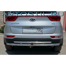 Sportage Задняя защита труба двойная 60/42 мм нержавейка