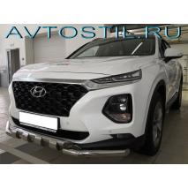 Santa Fe Защита переднего бампера G 60/60 нержавейка