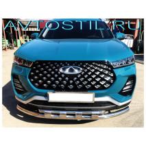 X-Cross 7 Защита передняя нижняя труба двойная 60/42 мм с перемычками нержавейка