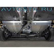 Tiguan Защита топливного бака алюминий 4 мм комплект 2 части