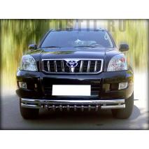Prado 120 Защита переднего бампера тройная 60/53/42 мм нержавейка