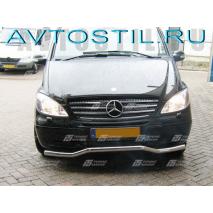 Vito 2005-2014 Защита переднего бампера труба изогнутая нержавейка 70 мм