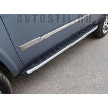 Escalade Пороги алюминиевые с пластиковой накладкой