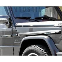 G-Class W463 Вставки в штатные молдинги дверей нержавеющая сталь