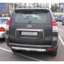 Prado 150 Накладка на задний бампер пластик серебро с хромом