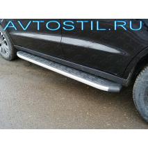 X7 Пороги подножки площадки алюминиевые с пластиковой накладкой