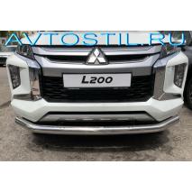 L200 Защита переднего бампера труба 60 мм нержавейка