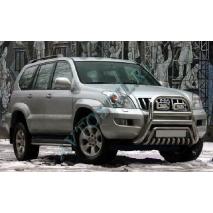 GX 470 Кенгурятник высокий 76/60 мм с защитой картера 42 мм нержавейка