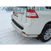 Prado 150 Защита задняя уголки овальные 75х42 мм нержавейка