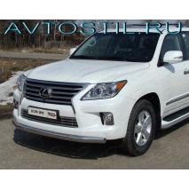LX 570 Защита передняя нижняя овальная длинная 75х42 мм нержавейка