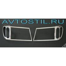 Land Cruiser 100 2005-2006 Хромированные накладки на передние фары