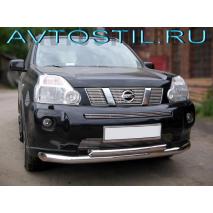 X-trail Накладки на решетки верх, середина, низ 5ч. нержавейка