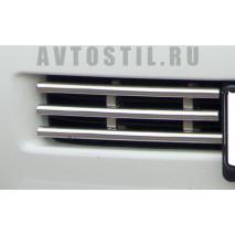 Land Cruiser 200 2007-2012 Накладка на решетку бампера 16 мм нержавейка