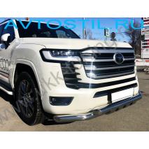 Land Cruiser 300 Защита переднего бампера труба 60/60 мм G нержавейка