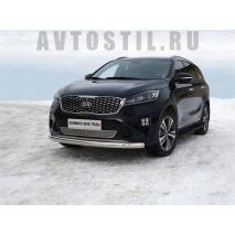 Prime Передняя защита труба овальная 75х42 мм нержавейка