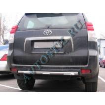 Prado 150 Накладка на задний бампер пластик черный с хромом