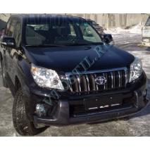 Prado 150 2010-2013 Защита переднего бампера пластик черная