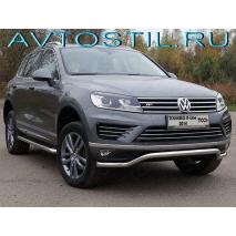 Touareg R-Line Защита передняя нижняя кенгурин 60 мм нержавейка