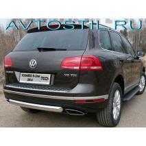 Touareg R-Line Задняя защита овальная 75х42 мм нержавейка