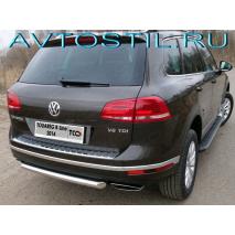 Touareg R-Line Задняя защита бампера 60 мм нержавейка