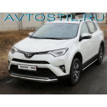 RAV4 Защита передняя нижняя овальная 75х42 мм нержавейка