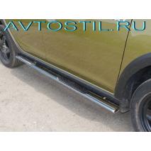 Stepway 2014 Подножки овальные с накладкой 75х42 мм нержавейка