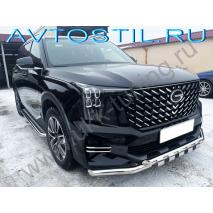 GS8 2 Защита переднего бампера труба двойная 60/42 мм нержавейка G