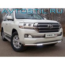 Land Cruiser 200 Защита передняя нижняя с ДХО 76 мм нержавейка