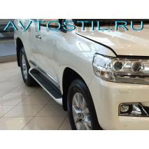 Land Cruiser 200 Пороги с подсветкой белый перламутр Oem Style