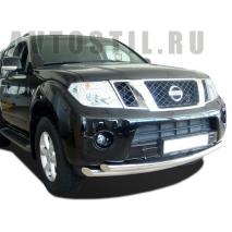 Pathfinder Передняя защита труба двойная 76/60 мм нержевейка