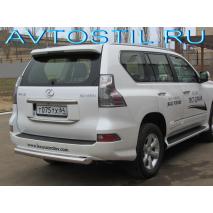 GX 460 Защита заднего бампера труба 76 мм нержавейка короткая