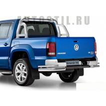 Amarok Защита заднего бампера d76+d42 уголки нержавейка