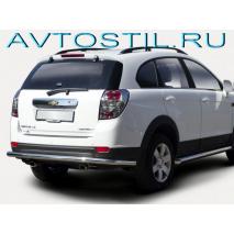 Captiva 2012 Защита заднего бампера труба с углами d60 нержавейка