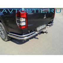 L200 Защита задняя уголки двойные 76/42 мм нержавейка