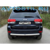 Grand Cherokee 2013 Защита задняя овальная 75х42 мм нержавейка