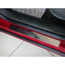 Chevrolet Spark 2005-2010 Накладки на пороги нержавейка 4 шт