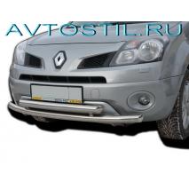 Koleos 2008 Защита переднего бампера 60/60 мм нержавейка
