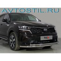 Sorento Защита переднего бампера двойная 60/42 мм нержавейка