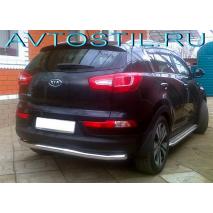 Sportage Задняя защита труба изогнутая 60 мм нержавейка