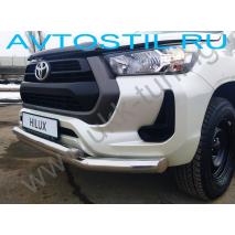 Hilux Передняя защита бампера труба двойная 76/60 мм нержавейка